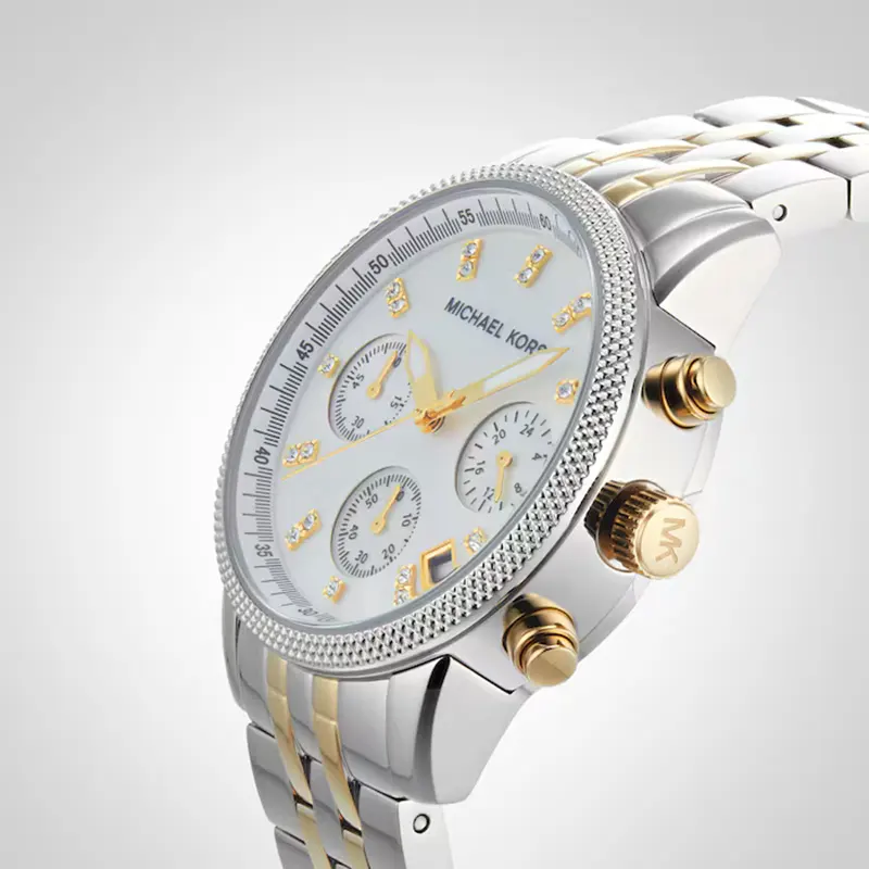 Michael Kors Ritz Chronograph Two-tone Ladies Watch- MK5057